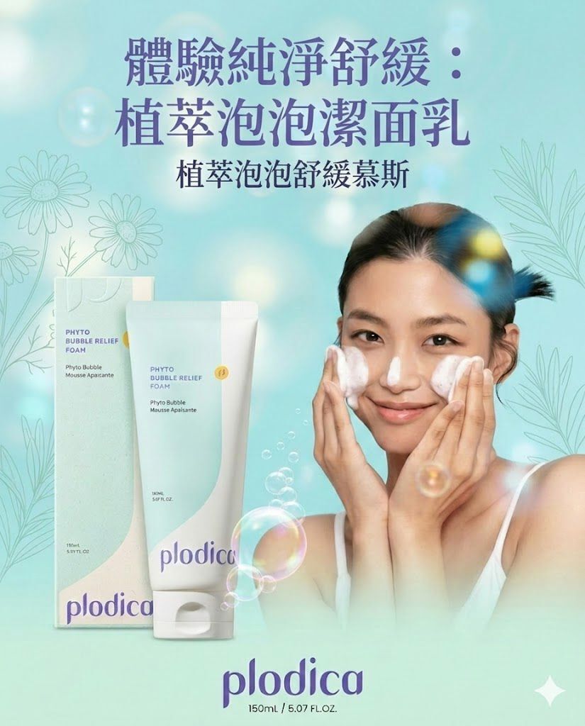plodica 植物泡泡舒緩潔面乳 150ml 平行進口
