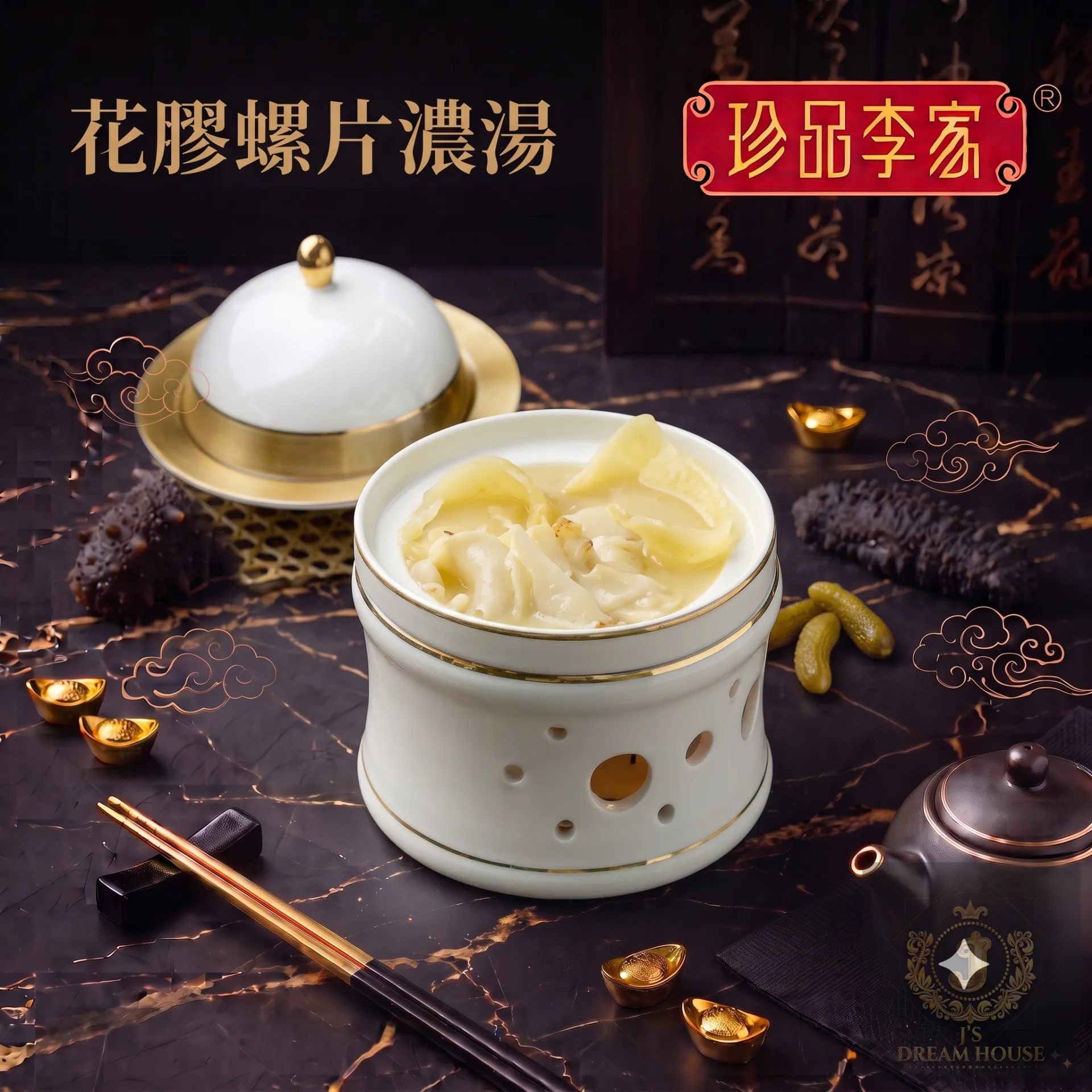 珍品李家 花膠螺片濃湯 (即食燉湯)
