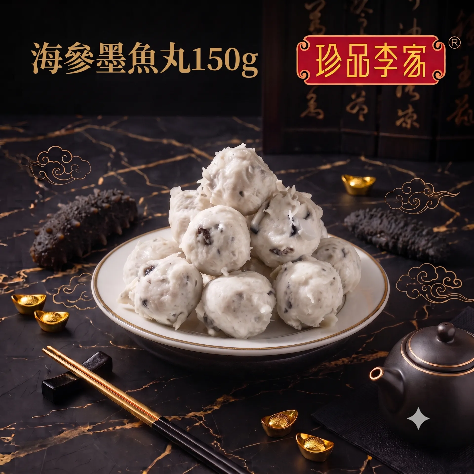 珍品李家 海參墨魚丸 150g