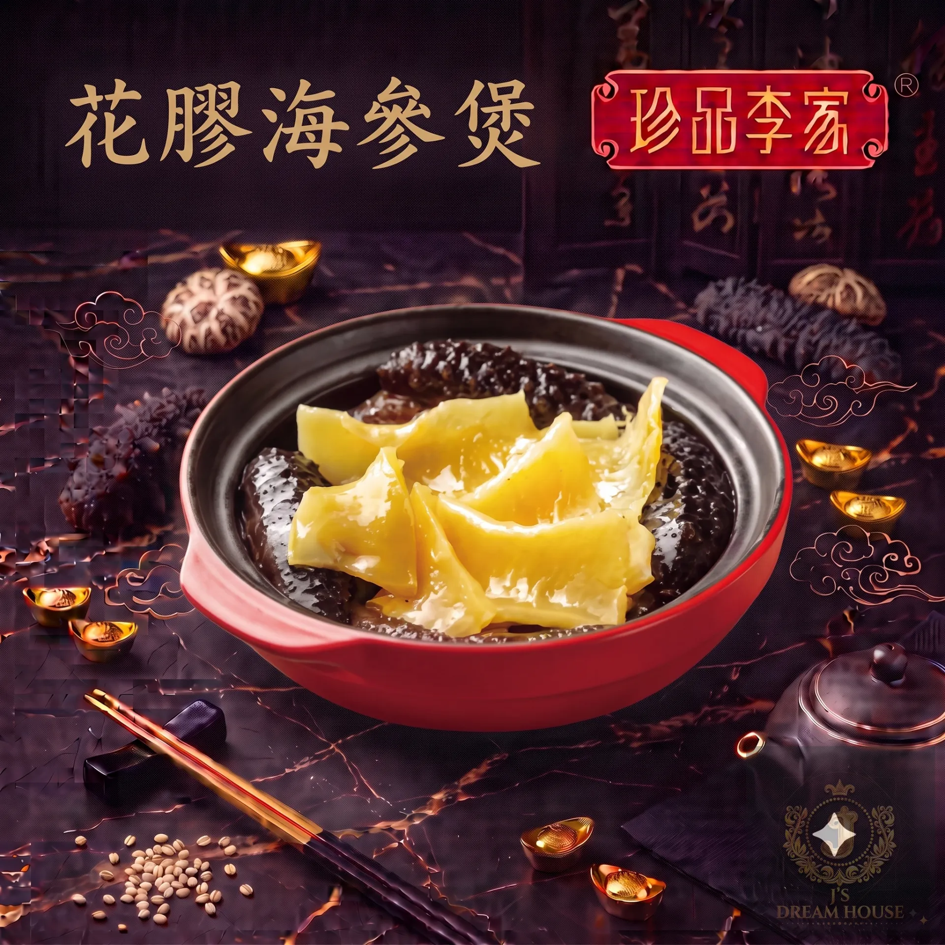 珍品李家 花膠海參煲 (不連煲)