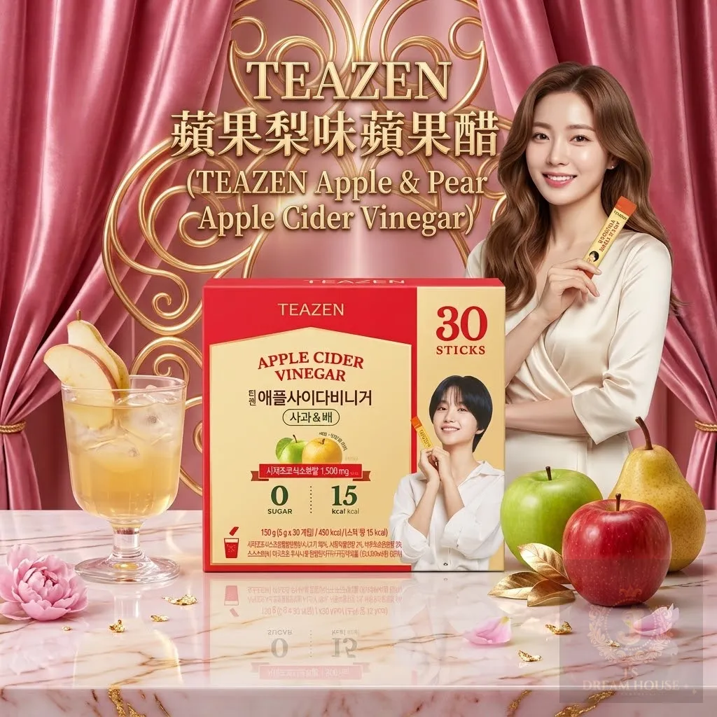 TEAZEN 韓國蘋果醋粉末沖劑蘋果與梨味5g x30包